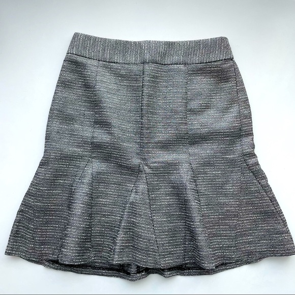 Banana Republic Metallic Silver Skirt - Picture 1 of 5